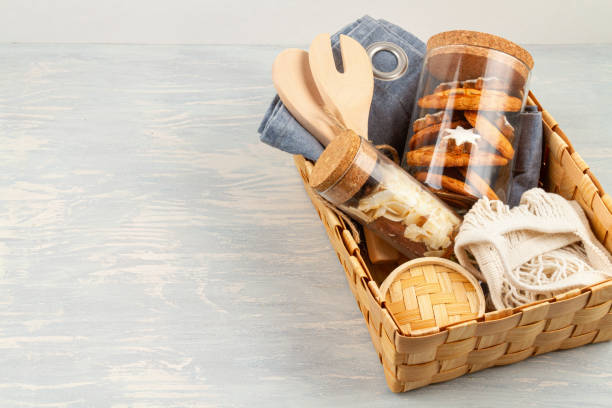 istock Zero waste home made gifts for Christmas and other holidays. Rustic, reusable, eco friendly packaging without plastic 1190917724