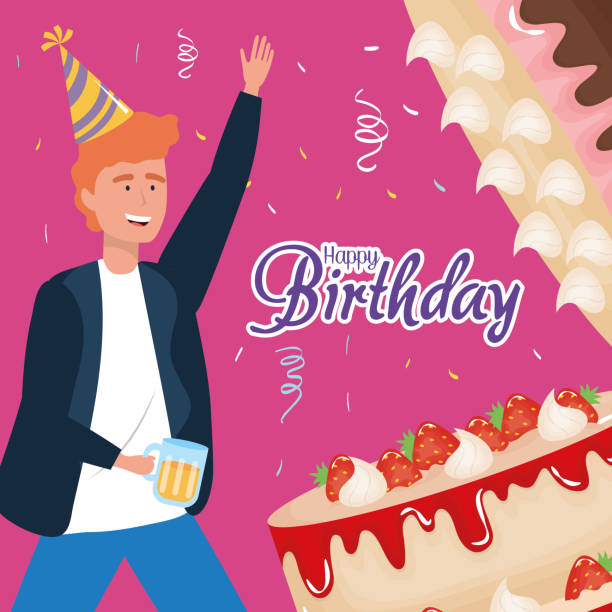30+ Kids Drinking Birthday Party Illustrations, Royalty-Free Vector ...