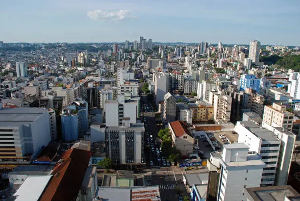 Aerial view of Caxias do Sul, Rio Grande do Sul, Brazil