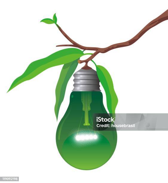 Lénergie Verte Vecteurs libres de droits et plus d'images vectorielles de Ampoule électrique - Ampoule électrique, Avocat - Légume, Branche - Partie d'une plante