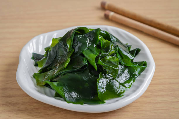 istock Wakame seaweed on white plate 1190928253