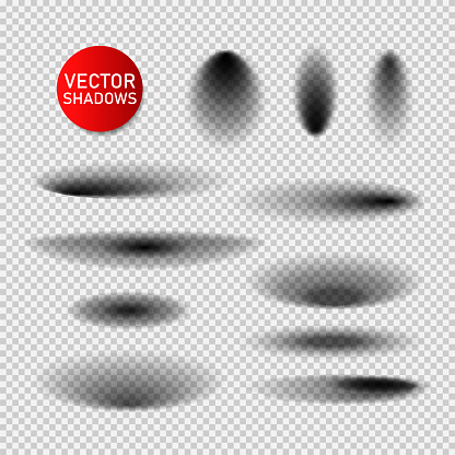 Shadow Vector Image Shadows Set Isolated On Transparent Background Vector Illustration ...