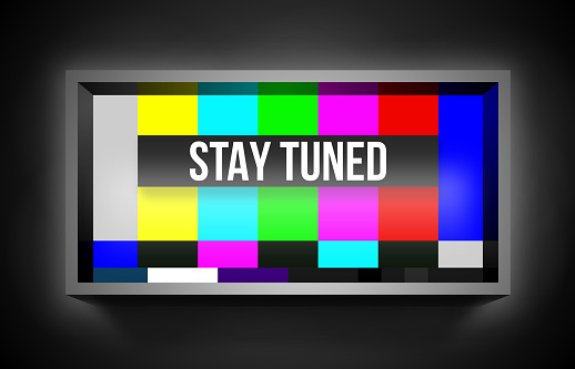 Stay Tuned waiting color television error screen.