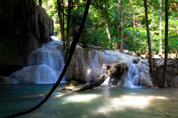 istock Erawan Waterfall idyllic with green leaf and natural in forest complete 1190958025