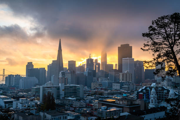 istock Ina Coolbrith Park at Dawn 1190958172