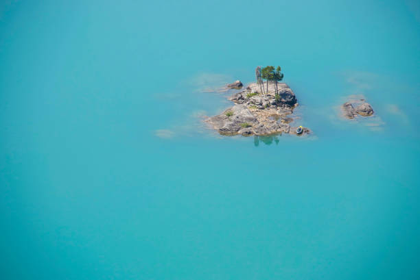 Small Island in Diablo Lake, WA - North Cascades National Park.