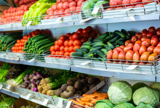 istock Vegetable on shelf in the market. 1190965041