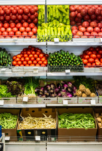istock Vegetable on shelf in the market. 1190965377