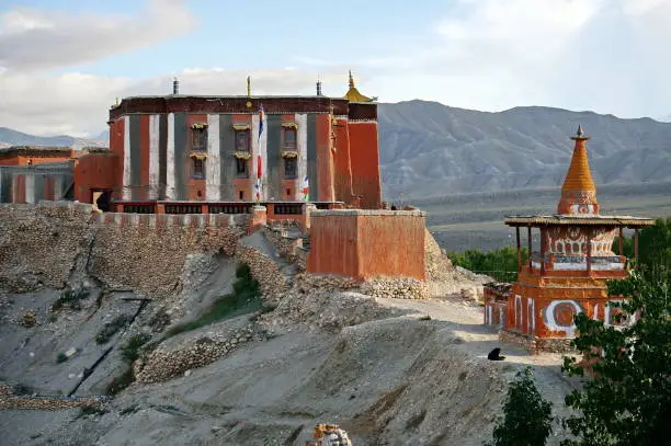 Photo of View of Tsarang Gompa - a monastery of the Sakya sect, built in 1395.