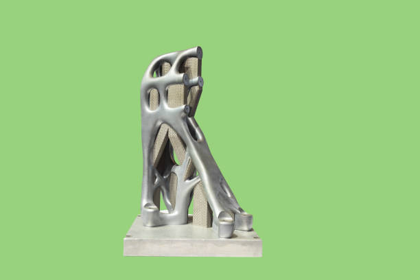 istock Titanium aircraft internal bracket parts 1190969756