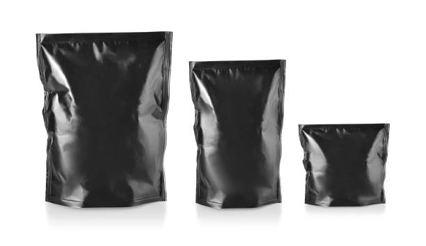 istock black blank paper pouch  bags 1190970871