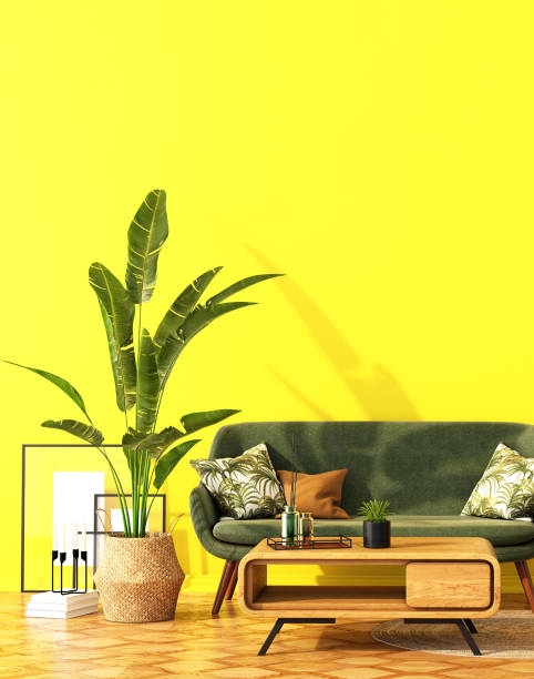 istock interior design for color trend 2020,3d rendering,3d illustration 1190976347