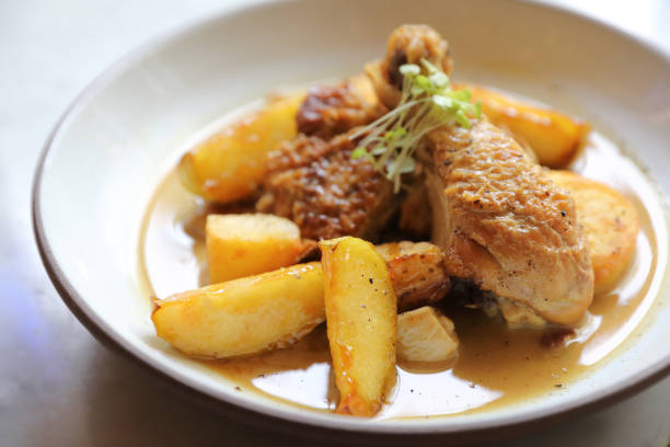 istock Braised roasted chicken with potatoes 1190979960
