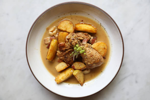 istock Braised roasted chicken with potatoes 1190979974