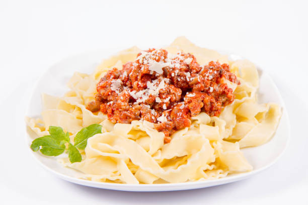 istock Reginette pasta with bolognese sauce 1190984145