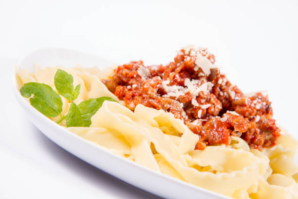 istock Reginette pasta with bolognese sauce 1190984162