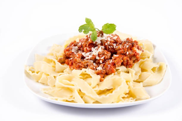 istock Reginette pasta with bolognese sauce 1190984208