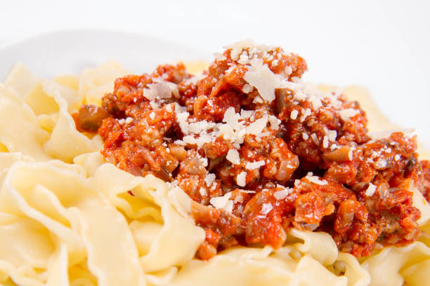 istock Reginette pasta with bolognese sauce 1190984237