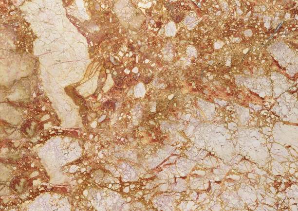 istock Textured smooth brown marble floor with white streaks 1190985775