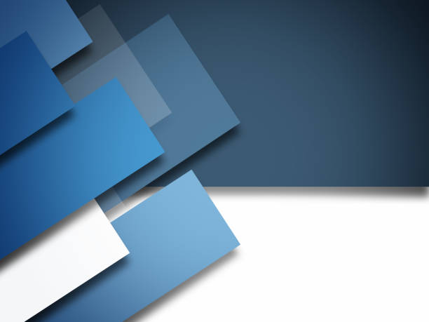 istock Abstract Business-background Blue Business background with square 1190989315