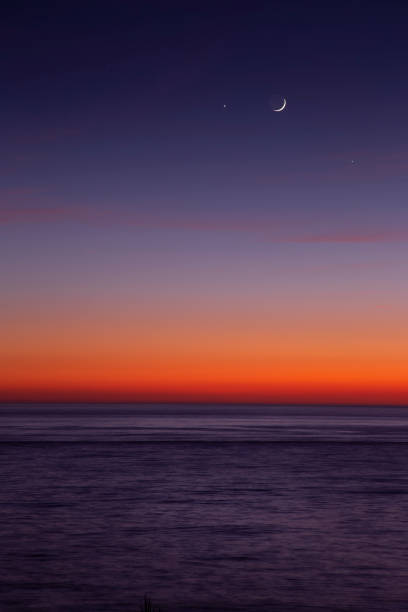 istock The moon, jupiter  and venus over the Mediterranean 1190991388