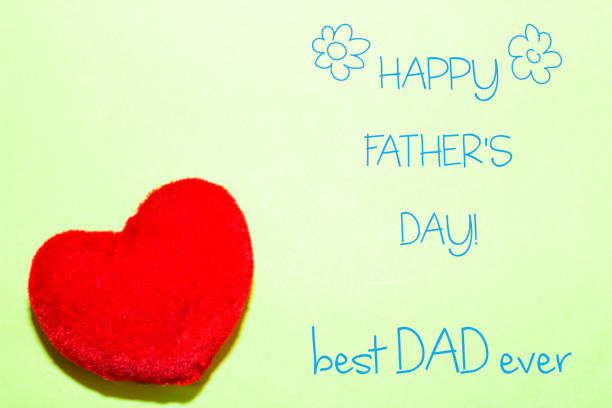 Fathers Day message with small red heart