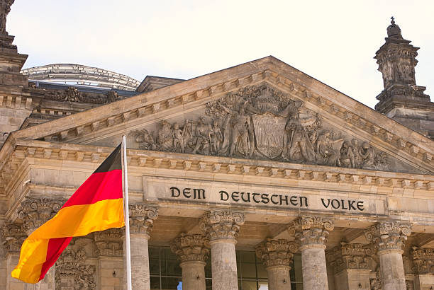 istock German Reichstag with flag 119100095
