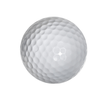 golf, ball, isolated, white background