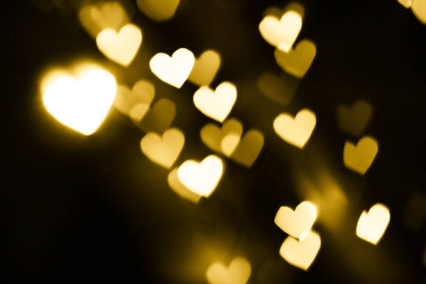 istock Golden heart bokeh background 1191005350