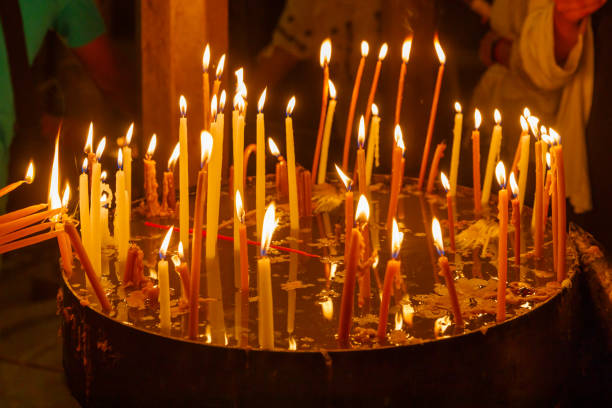 istock Burning candles in the Holy Sepulcher 1191005504