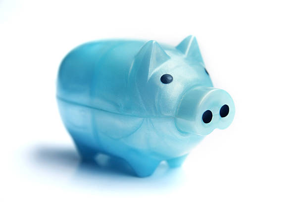 istock Blue  piggy bank 119100765