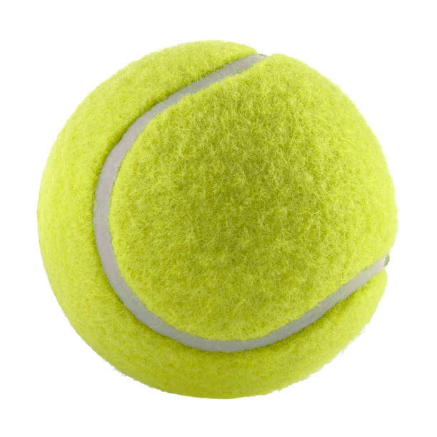 balle de tennis isolée sans ombre - photographie - balle tennis photos et images de collection