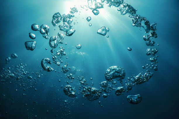 istock Underwater Air Bubbles with Sunlight. Underwater Background Air Bubbles 1191029883