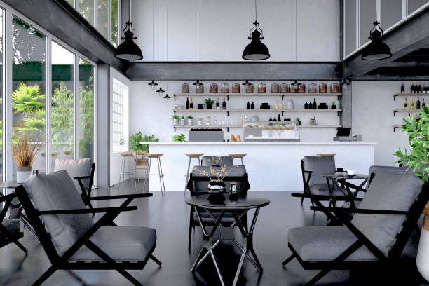 istock 3D render of cafetaria and restaurant 1191033968