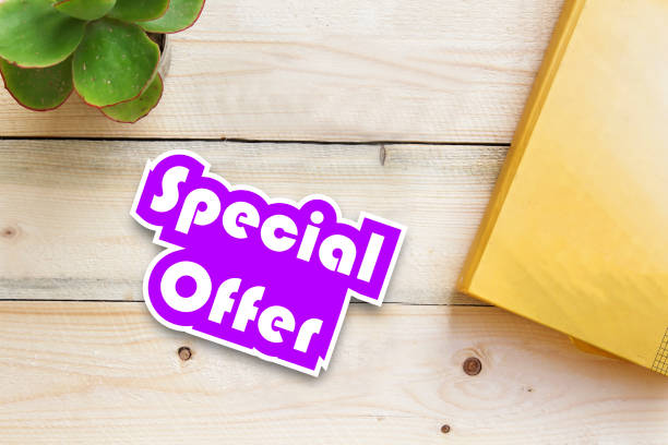 special offer concept on wooden table