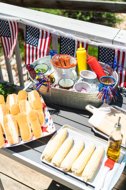 istock Hot dog bar with corn on the cob 1191036403