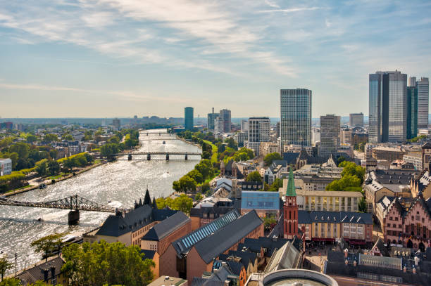istock Cityscape with the Main River in Frankfurt 1191044334