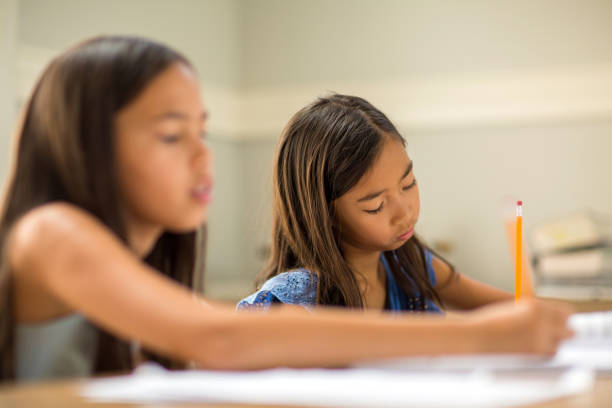 istock Young Girls Working On Their School Work 1191044450