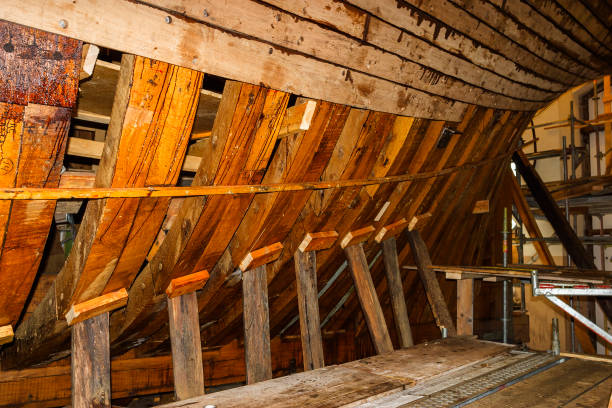 Ongoing Shipbuilding of an old wooden ship