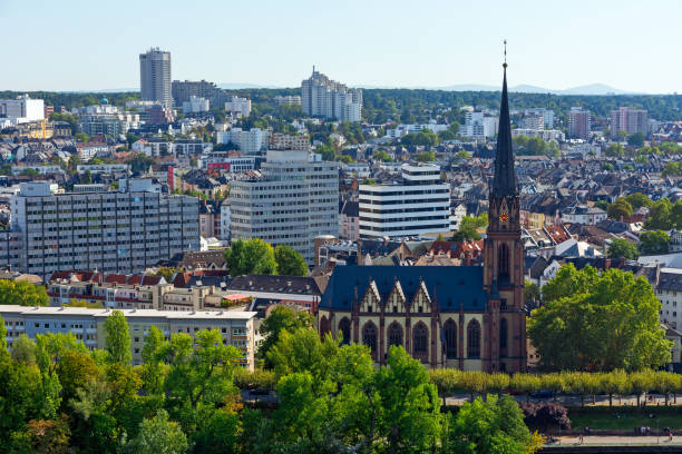 istock Aerial view over Frankfurt 1191045040