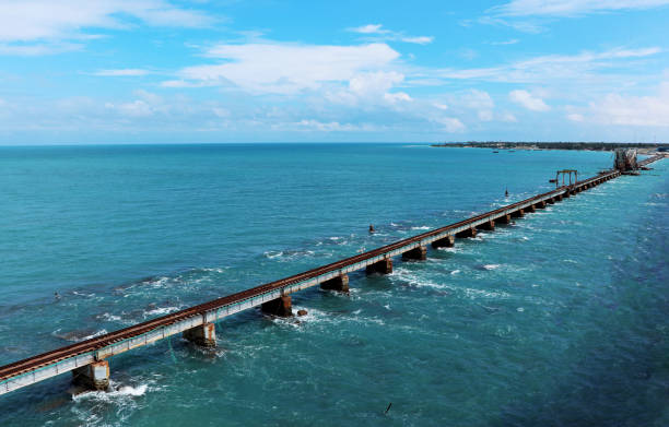 istock Rameshwaram Bridge in South India 1191047464