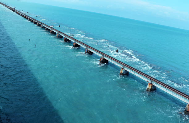 istock Rameshwaram Bridge in South India 1191047511