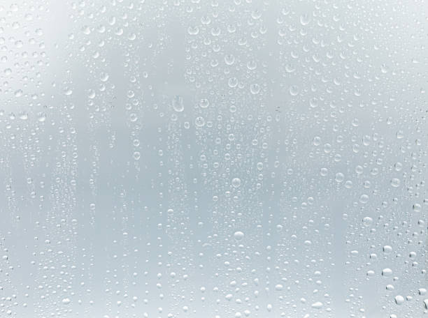 gocce d'acqua sul vetro - water glass isolated condensation foto e immagini stock