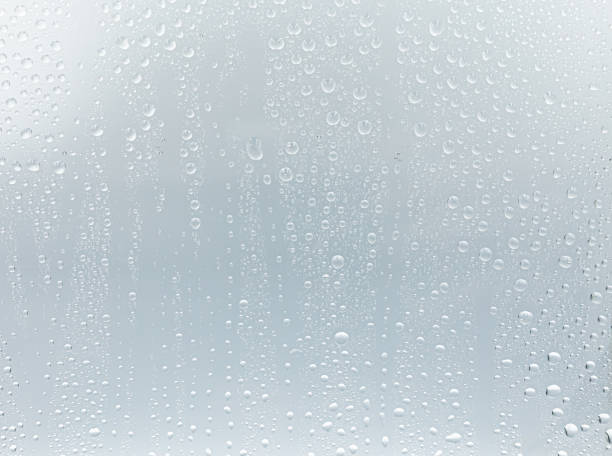 Water drops on glass