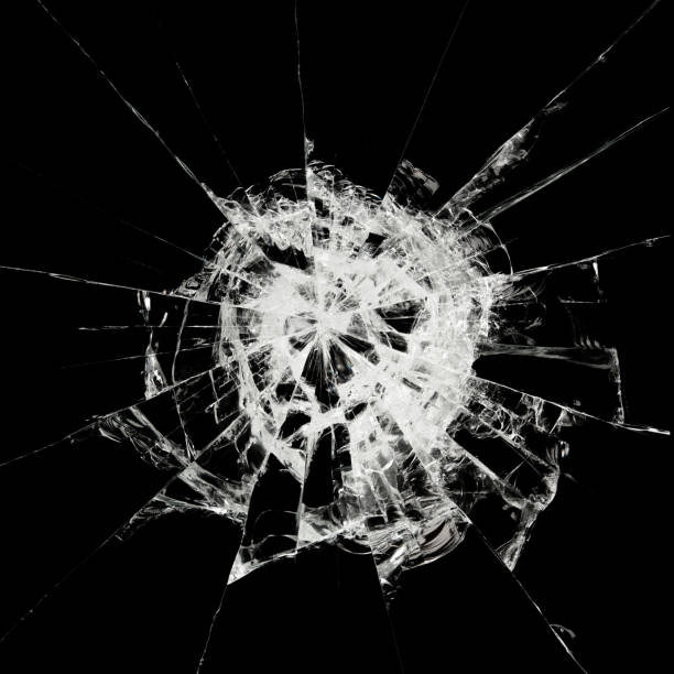 istock Broken glass craked on black background ,hi resolution photo art abstract texture object design 1191050922