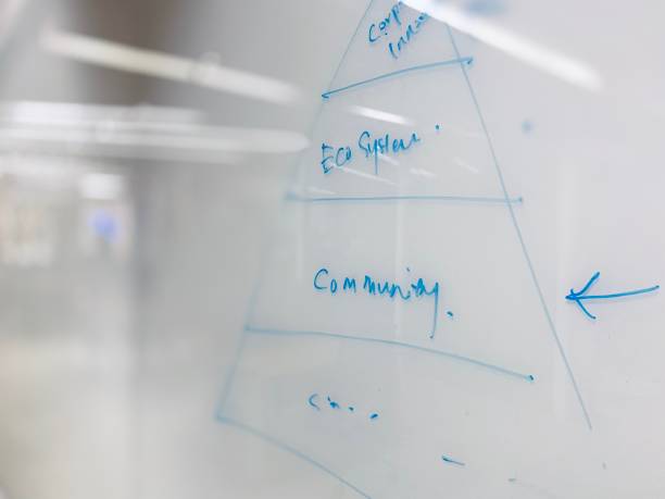 istock Business Meeting Brainstorming Chart and Writing on Glass Whiteboard 1191053608