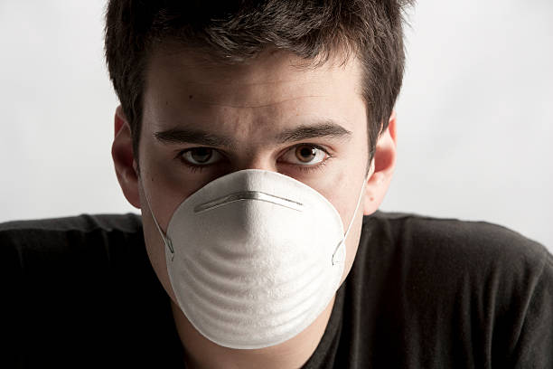 Man with mask stock photo