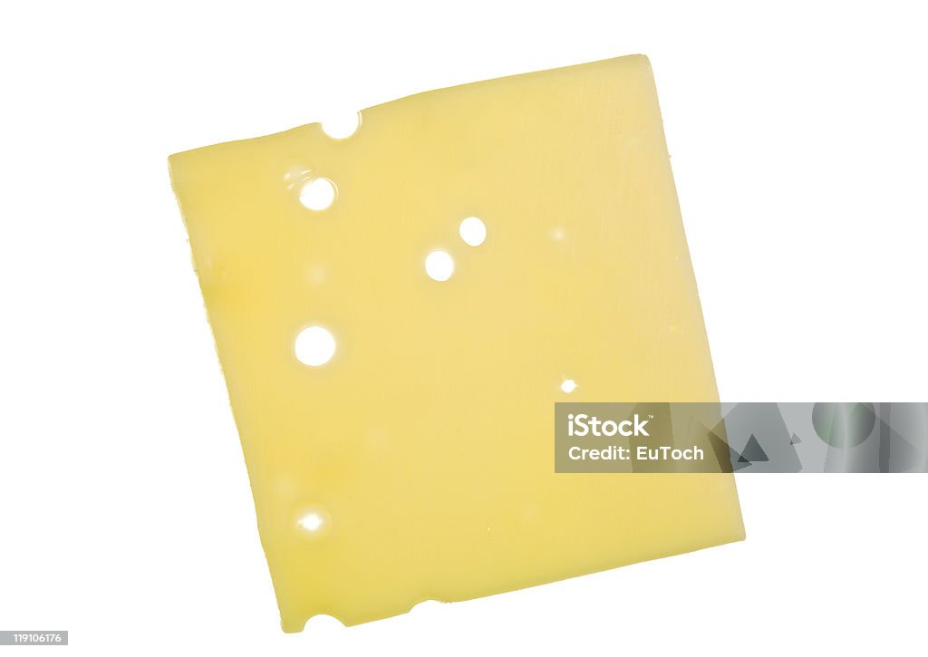 Rodaja de queso suizo - Foto de stock de Agujero libre de derechos