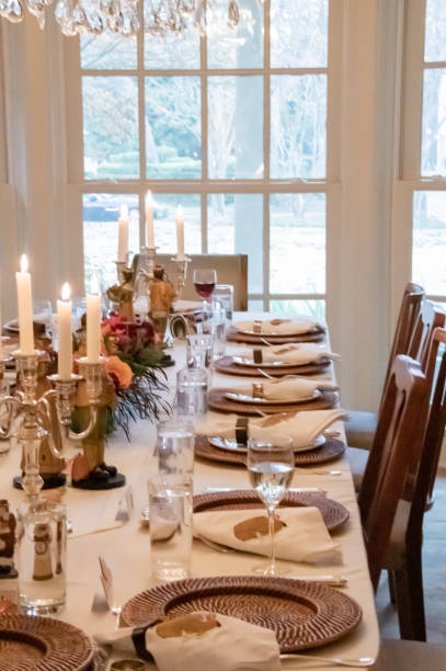 istock Table Setting-Holiday Thanksgiving or Christmas turkey meal 1191065042