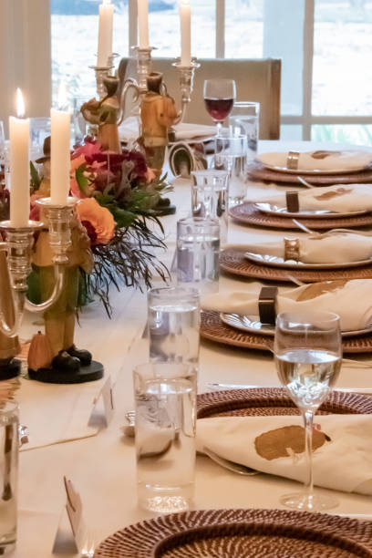 istock Table Setting-Holiday Thanksgiving or Christmas turkey meal 1191065058